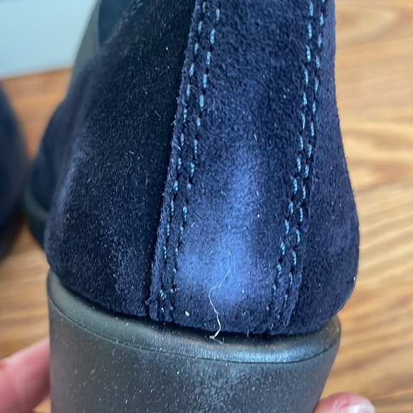 The Flexx Suede Cross-Band Slipon Shoes‎ Cross Town Blue size 9M NWT Wedge - Picture 12 of 12